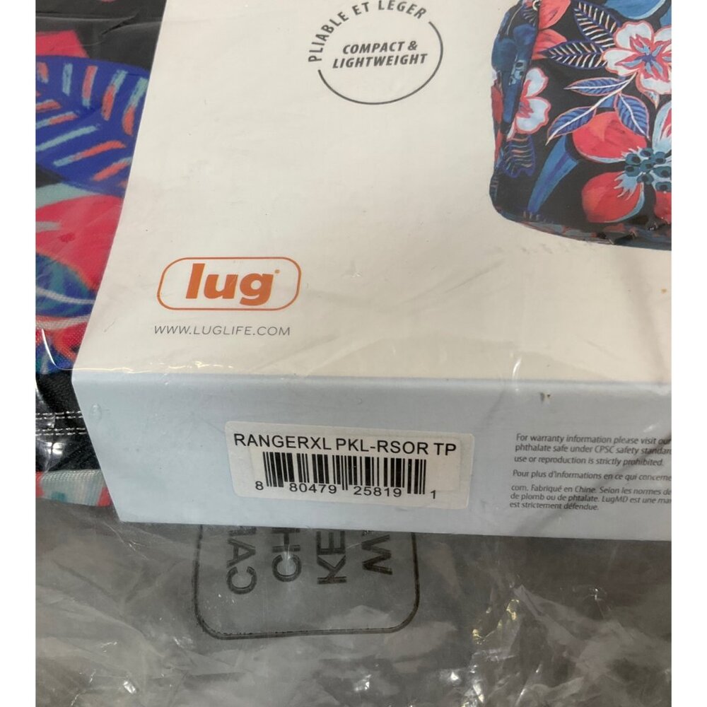 Lug Ranger XL Unisex Tote Bag - Floral Blue, Lightweight, Durable, Packable Desi